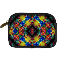 Kaleidoscope Art Pattern Ornament Digital Camera Leather Case by Simbadda