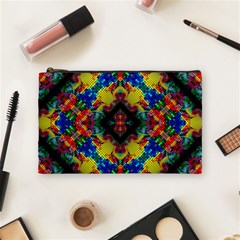 Kaleidoscope Art Pattern Ornament Cosmetic Bag (medium) by Simbadda