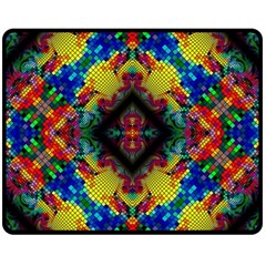 Kaleidoscope Art Pattern Ornament Fleece Blanket (medium)  by Simbadda