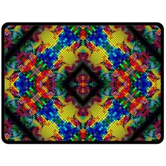 Kaleidoscope Art Pattern Ornament Double Sided Fleece Blanket (large)  by Simbadda