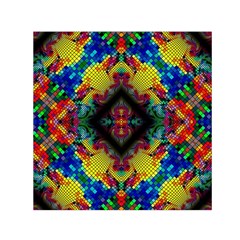 Kaleidoscope Art Pattern Ornament Small Satin Scarf (square) by Simbadda