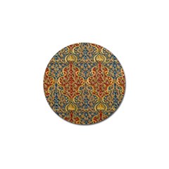 Wall Texture Pattern Carved Wood Golf Ball Marker by Simbadda