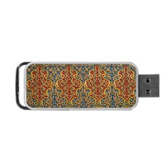 Wall Texture Pattern Carved Wood Portable Usb Flash (one Side)