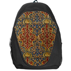 Wall Texture Pattern Carved Wood Backpack Bag by Simbadda