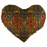 Wall Texture Pattern Carved Wood Large 19  Premium Heart Shape Cushions Front