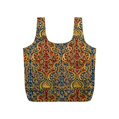 Wall Texture Pattern Carved Wood Full Print Recycle Bag (s) by Simbadda