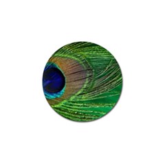 Peacock Feather Macro Peacock Bird Golf Ball Marker by Simbadda