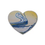 SUN AND WATER Rubber Coaster (Heart)  Front