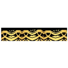 Black Vintage Background With Golden Swirls By Flipstylez Designs Small Flano Scarf