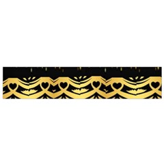 Black Vintage Background With Golden Swirls By Flipstylez Designs  Small Flano Scarf