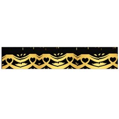 Black Vintage Background With Golden Swirls By Flipstylez Designs  Large Flano Scarf 