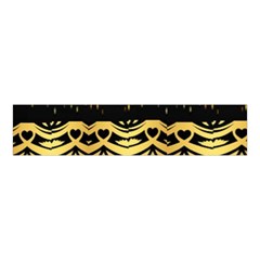 Black Vintage Background With Golden Swirls By Flipstylez Designs  Velvet Scrunchie by flipstylezfashionsLLC