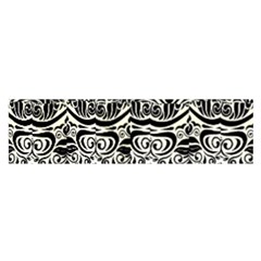 Vintage Black Swirls By Flipstylez Designs Satin Scarf (oblong) by flipstylezfashionsLLC