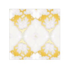 White Marble Pattern By Flipstylez Designs Small Satin Scarf (square) by flipstylezfashionsLLC