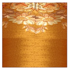 Golden Sunrise Pattern Flowers By Flipstylez Designs Large Satin Scarf (square) by flipstylezfashionsLLC