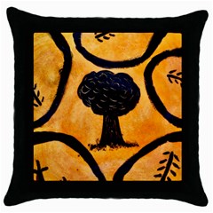 Ceramic Tree Smudge Throw Pillow Case (black) by DeneWestUK