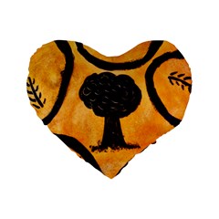 Ceramic Tree Smudge Standard 16  Premium Heart Shape Cushions by DeneWestUK