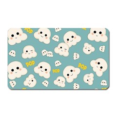 Cute Kawaii Popcorn Pattern Magnet (rectangular) by Valentinaart