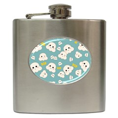 Cute Kawaii Popcorn Pattern Hip Flask (6 Oz) by Valentinaart