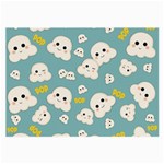 Cute Kawaii Popcorn pattern Large Glasses Cloth (2-Side) Front