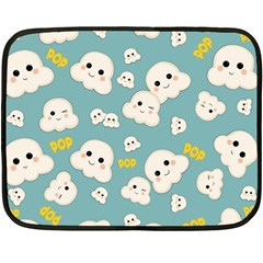 Cute Kawaii Popcorn Pattern Fleece Blanket (mini) by Valentinaart