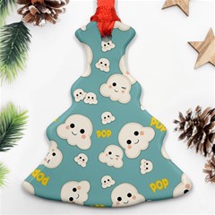 Cute Kawaii Popcorn Pattern Ornament (christmas Tree)  by Valentinaart