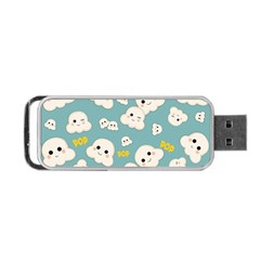 Cute Kawaii Popcorn Pattern Portable Usb Flash (two Sides) by Valentinaart