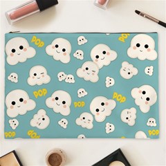 Cute Kawaii Popcorn Pattern Cosmetic Bag (xxl) by Valentinaart