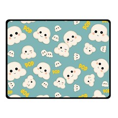 Cute Kawaii Popcorn Pattern Double Sided Fleece Blanket (small)  by Valentinaart