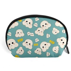 Cute Kawaii Popcorn Pattern Accessory Pouch (large) by Valentinaart