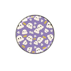 Cute Kawaii Popcorn Pattern Hat Clip Ball Marker by Valentinaart