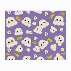 Cute Kawaii Popcorn Pattern Small Glasses Cloth (2-side) by Valentinaart