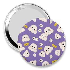 Cute Kawaii Popcorn Pattern 3  Handbag Mirrors by Valentinaart