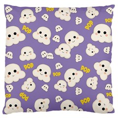 Cute Kawaii Popcorn Pattern Standard Flano Cushion Case (one Side) by Valentinaart