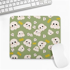 Cute Kawaii Popcorn Pattern Large Mousepads by Valentinaart