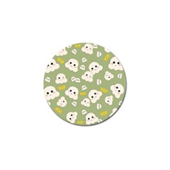 Cute Kawaii Popcorn Pattern Golf Ball Marker by Valentinaart