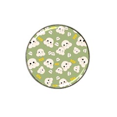 Cute Kawaii Popcorn Pattern Hat Clip Ball Marker (4 Pack) by Valentinaart