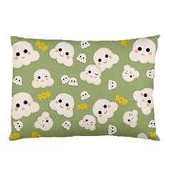 Cute Kawaii Popcorn Pattern Pillow Case by Valentinaart