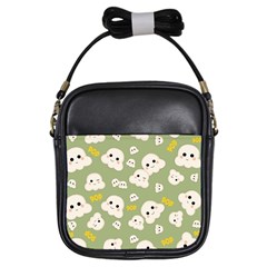 Cute Kawaii Popcorn Pattern Girls Sling Bag by Valentinaart