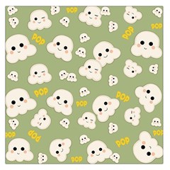 Cute Kawaii Popcorn Pattern Large Satin Scarf (square) by Valentinaart