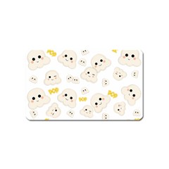 Cute Kawaii Popcorn Pattern Magnet (name Card) by Valentinaart