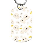 Cute Kawaii Popcorn pattern Dog Tag (One Side) Front