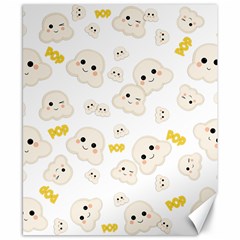 Cute Kawaii Popcorn Pattern Canvas 8  X 10  by Valentinaart