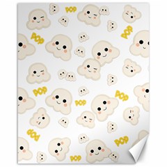 Cute Kawaii Popcorn Pattern Canvas 16  X 20  by Valentinaart