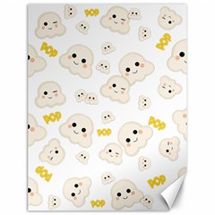 Cute Kawaii Popcorn Pattern Canvas 18  X 24  by Valentinaart