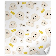 Cute Kawaii Popcorn Pattern Canvas 20  X 24  by Valentinaart