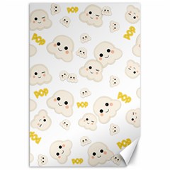 Cute Kawaii Popcorn Pattern Canvas 20  X 30  by Valentinaart