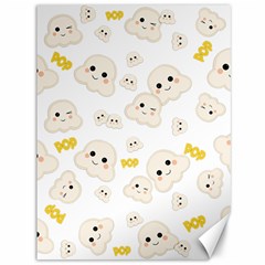 Cute Kawaii Popcorn Pattern Canvas 36  X 48  by Valentinaart