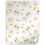 Cute Kawaii Popcorn pattern Canvas 36  x 48  35.26 x46.15  Canvas - 1