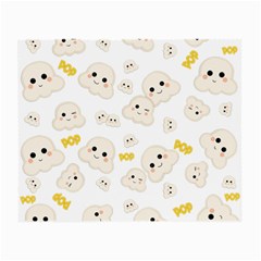 Cute Kawaii Popcorn Pattern Small Glasses Cloth (2-side) by Valentinaart